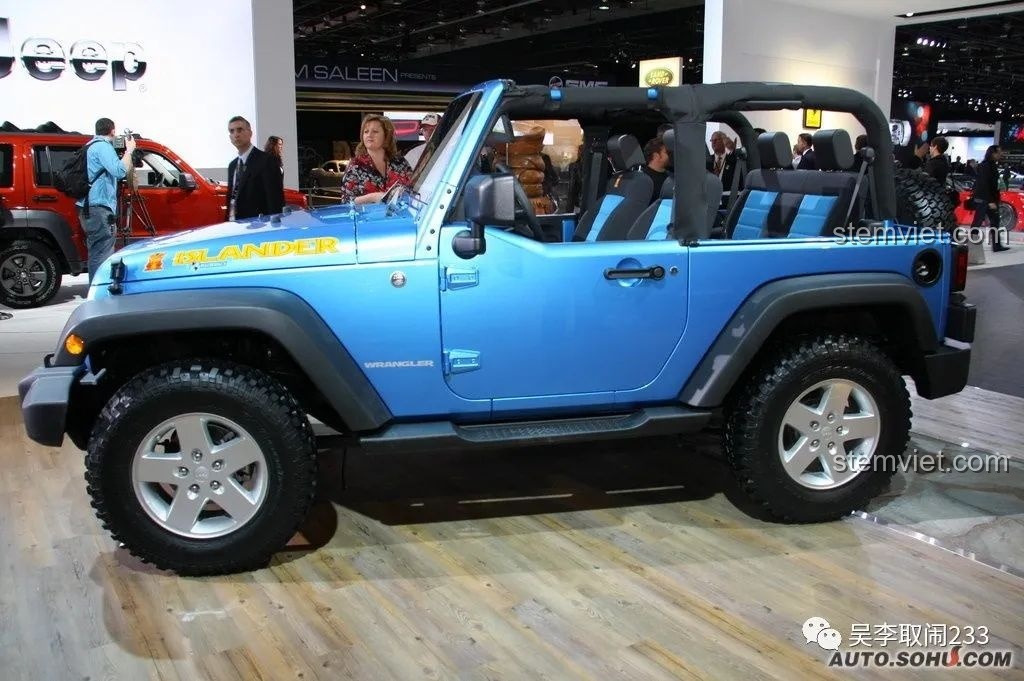 Mô hình xe Jeep Wrangler màu xanh dương từ bộ Forange FC8279.