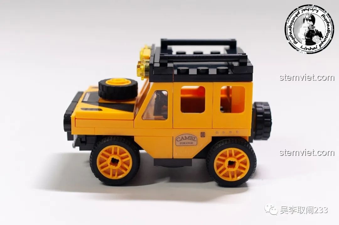 Mô hình xe Land Rover Defender 110 màu vàng từ bộ Forange FC8279.