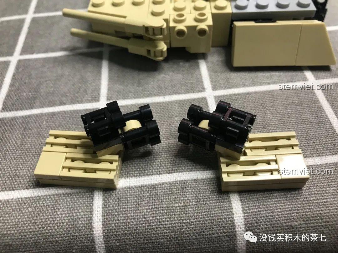 Tháp pháo của xe tăng M1A2 Abrams đã hoàn chỉnh, nhìn từ góc nghiêng.