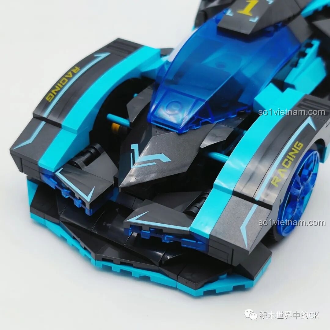 Cận cảnh mũi xe của JIESTAR 92019 Xe đua Vision GT RC, thể hiện sự tinh tế trong thiết kế.