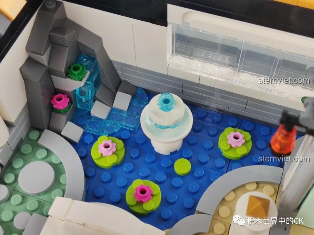 Mô hình Phố Cổ Phong Cách Trung Hoa Mới: Tê Vân Tiểu Trúc K18002 bừng sáng trong đêm với ánh đèn lung linh từ bên trong.