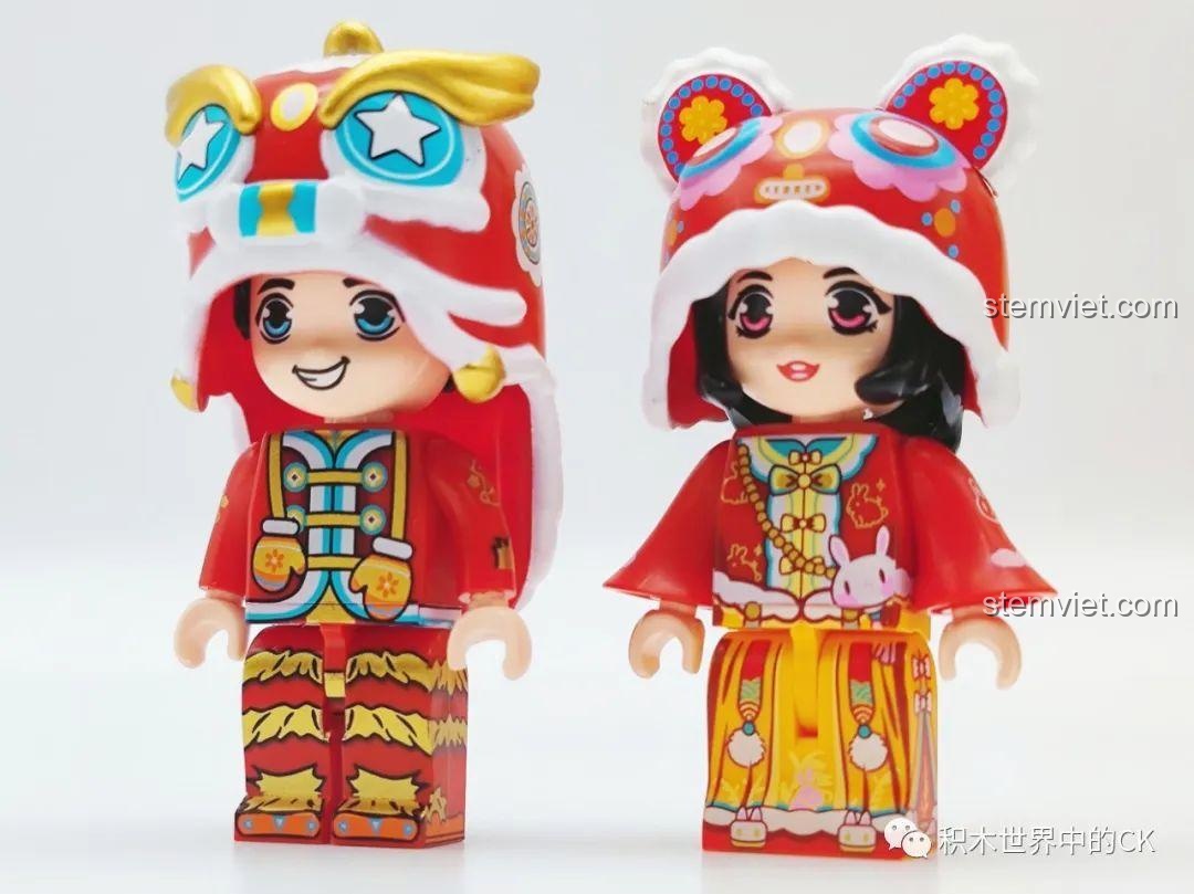 Mô hình Keeppley K19905 Bộ Lắp Ráp May Mắn Đến Xuân Quý Mão đã hoàn chỉnh, sẵn sàng trưng bày.