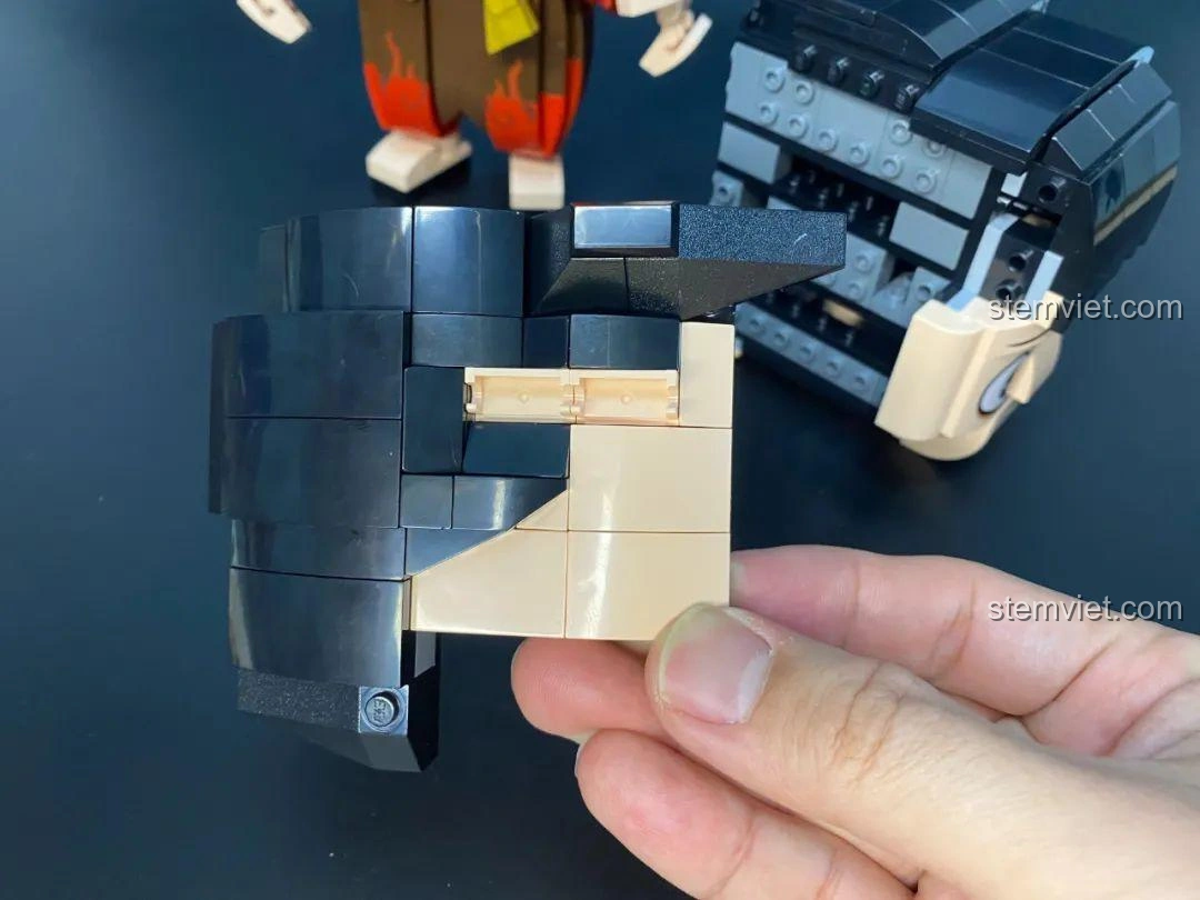 Bộ lắp ghép Na Tra Keeppley S0103: Trang cuối hướng dẫn, các bước được gộp lại.