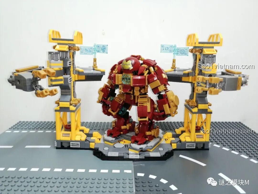 Kho giáp trưng bày 6 ngăn của bộ LY 76028 đồ chơi lắp ráp. Review đồ chơi lắp ráp.