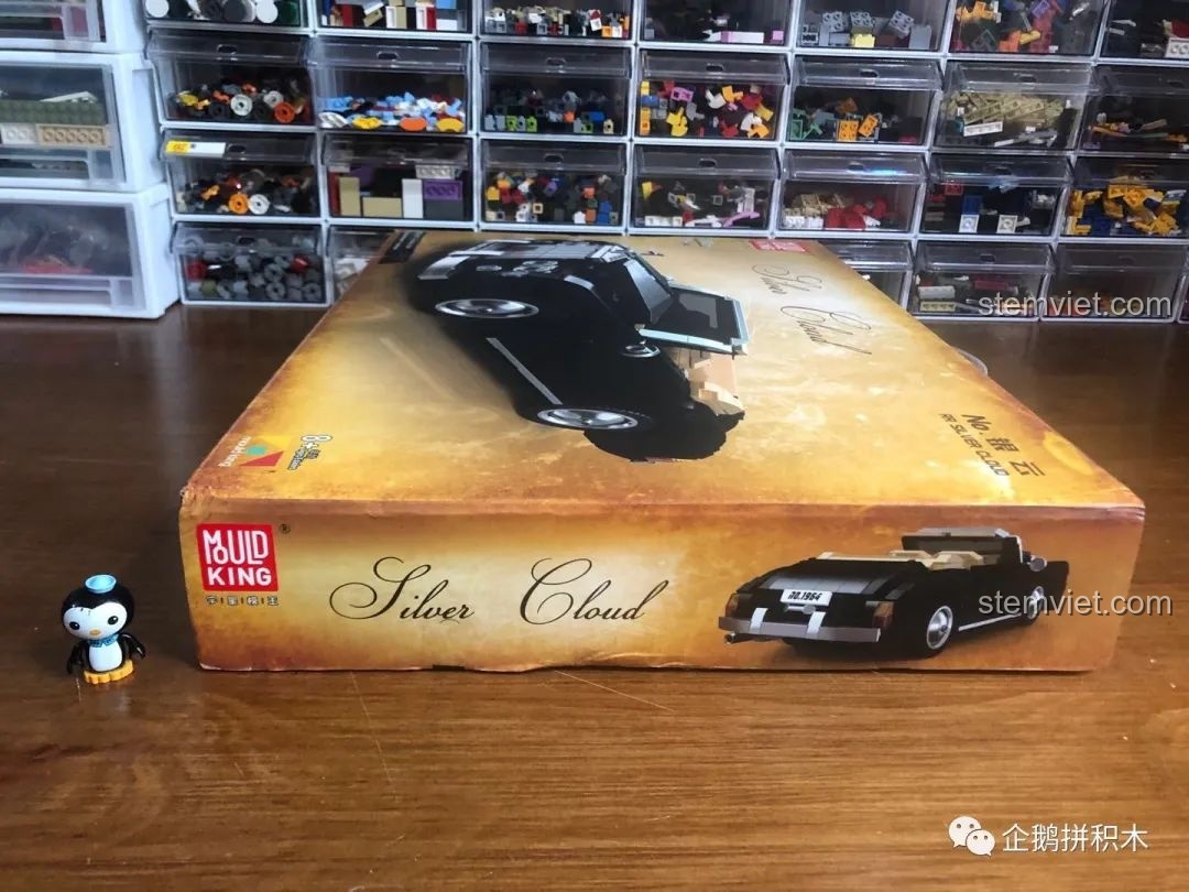 Cận cảnh hộp sản phẩm Mould King 10006, cho thấy góc nhìn từ trên xuống.