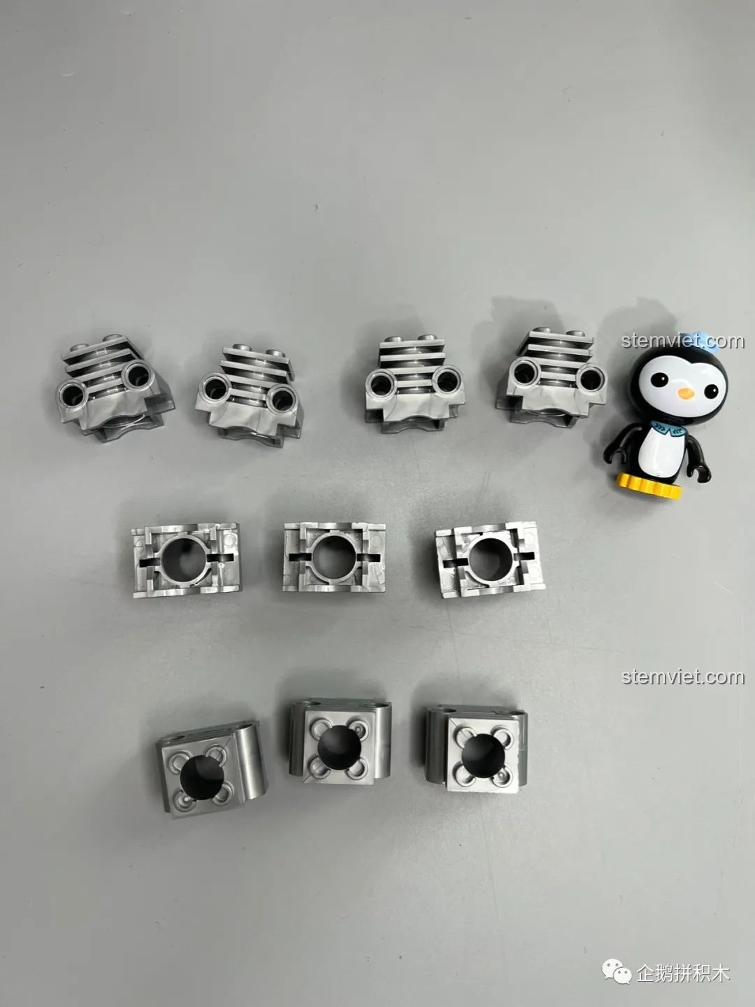 Các chi tiết xi lanh động cơ của mô hình Moyu Block MY88008 Bugatti Bolide.