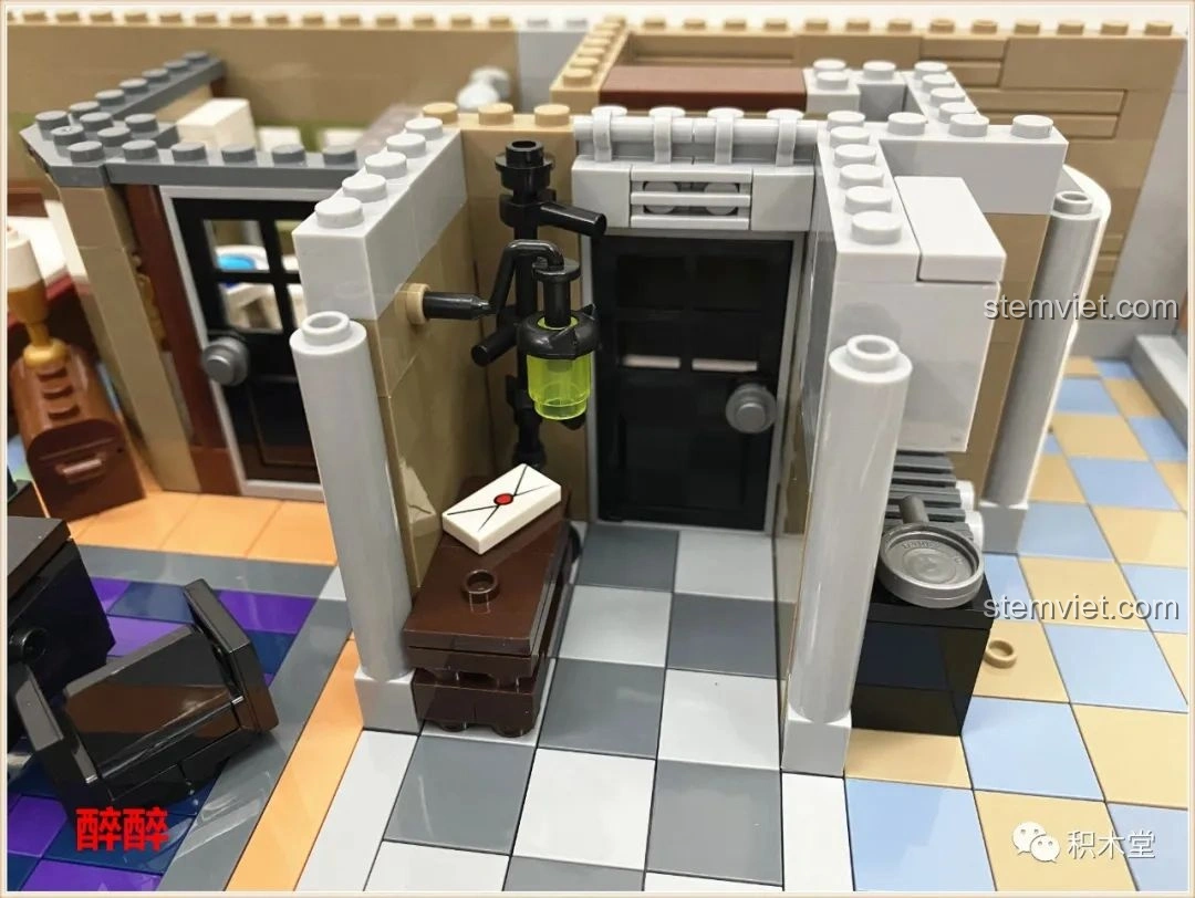 Cơ chế bánh răng điều khiển chuyển động của xúc tu trong tầng bốn của bộ Panlos Brick 613001 Tòa nhà Sanctum Sanctorum Doctor Strange.