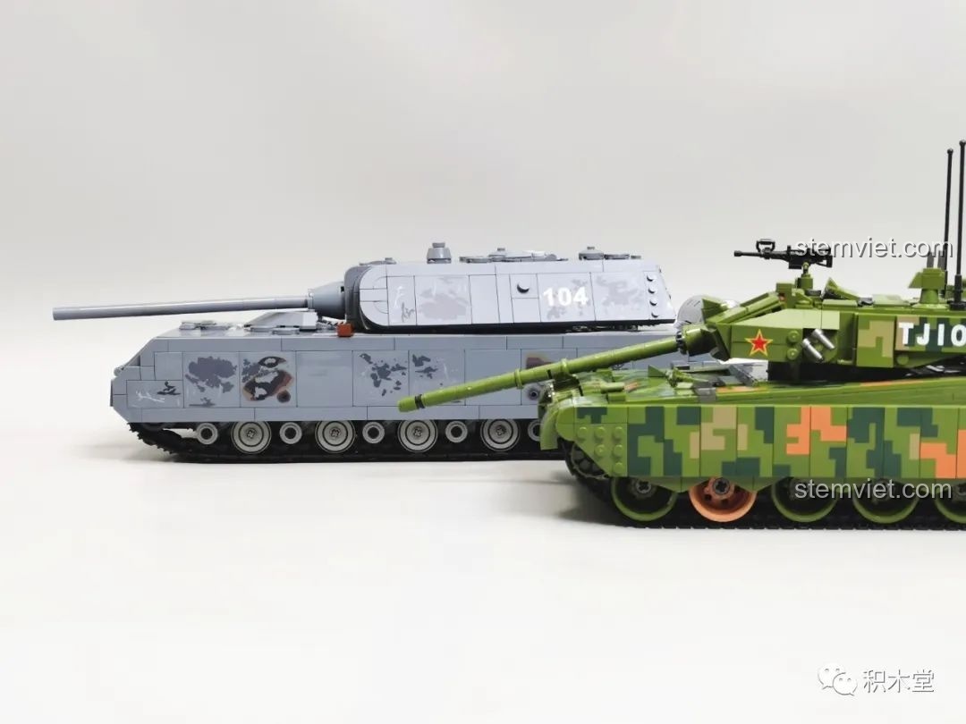 Mô hình xe tăng Panlos Brick 632002 Type 99 hoàn chỉnh, sẵn sàng trưng bày hoặc nâng cấp RC.