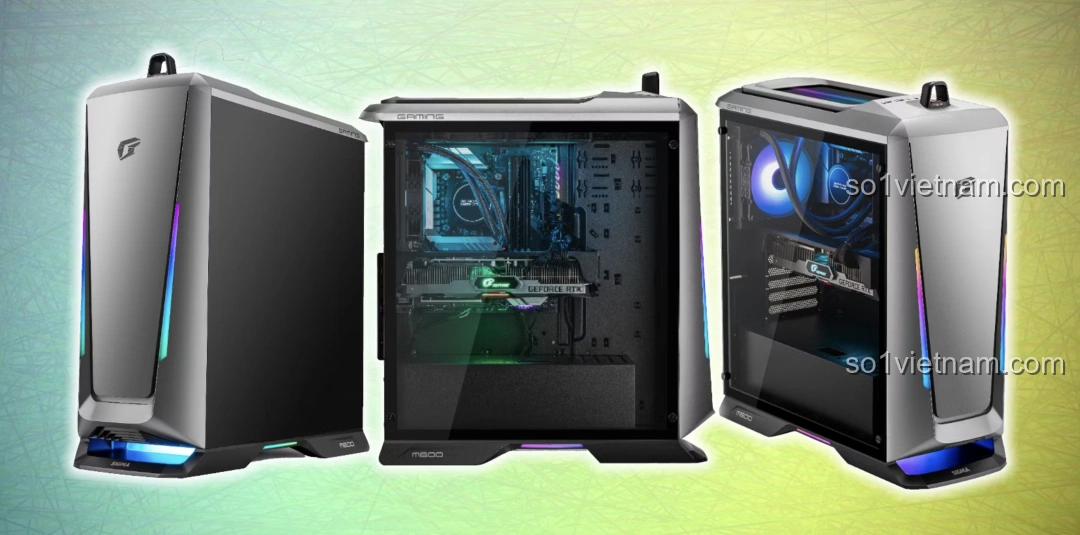 Hình ảnh case iGame M600 thực tế, so sánh với mô hình lắp ráp Pantasy 11008.