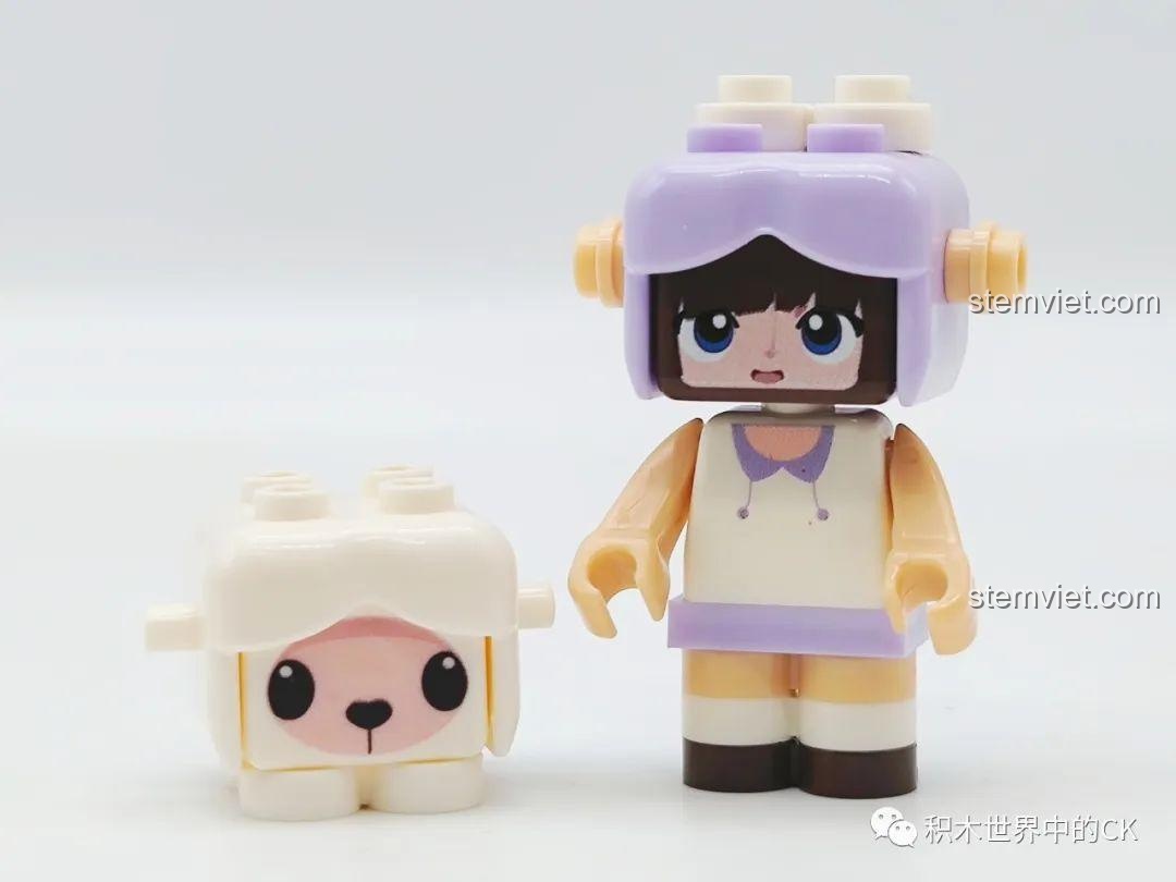 Đánh giá minifigure Bạch Dương (Aries) và chú cừu trong bộ đồ chơi 12 Cung Hoàng Đạo Pixel Planet 8001.