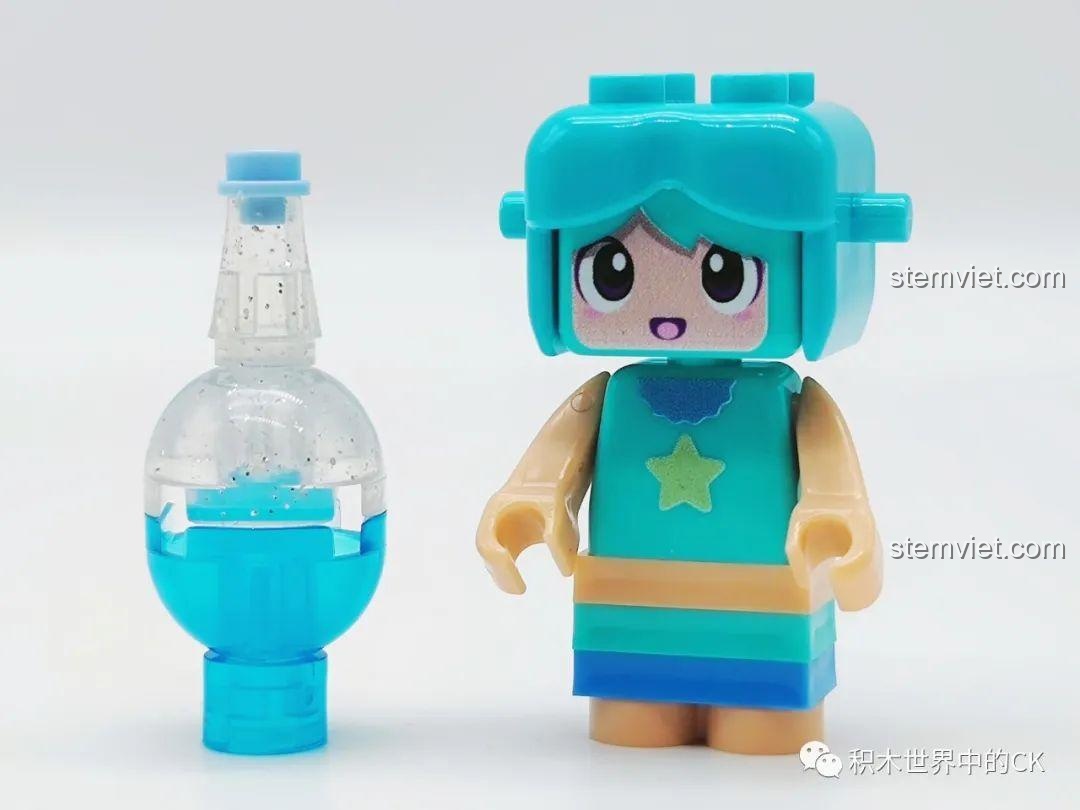Đánh giá minifigure Bảo Bình (Aquarius) và bình nước trong bộ đồ chơi 12 Cung Hoàng Đạo Pixel Planet 8001.