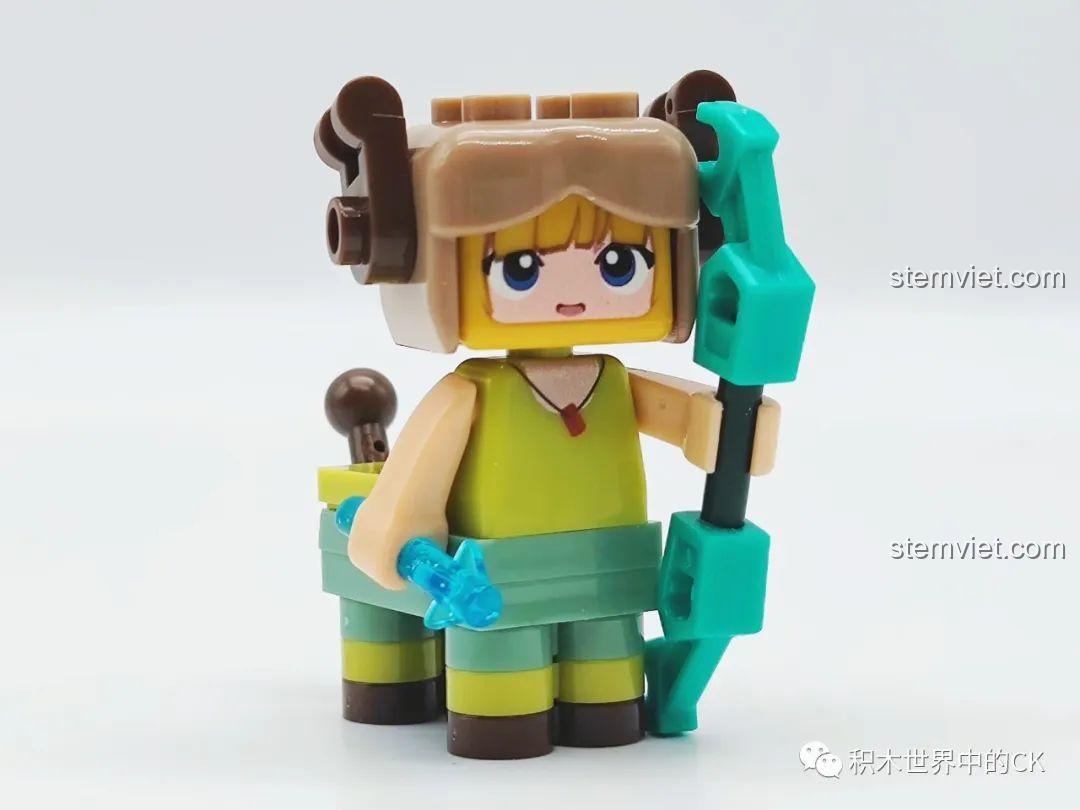 Đánh giá minifigure Nhân Mã (Sagittarius) và cây cung trong bộ đồ chơi 12 Cung Hoàng Đạo Pixel Planet 8001.