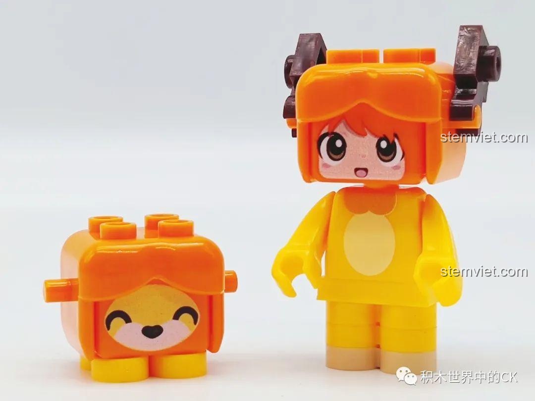 Đánh giá minifigure Sư Tử (Leo) và sư tử con trong bộ đồ chơi 12 Cung Hoàng Đạo Pixel Planet 8001.