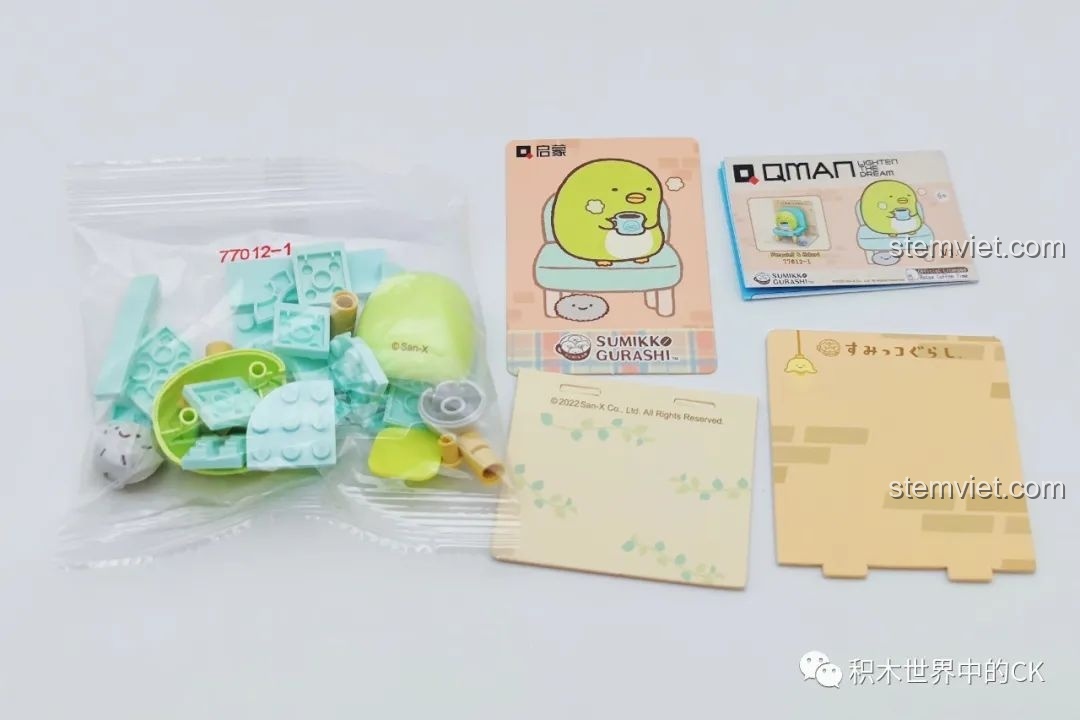 Các mảnh ghép và hướng dẫn lắp ráp của mô hình Penguin? và Dust trong bộ Qman 77012 Góc Khuất.