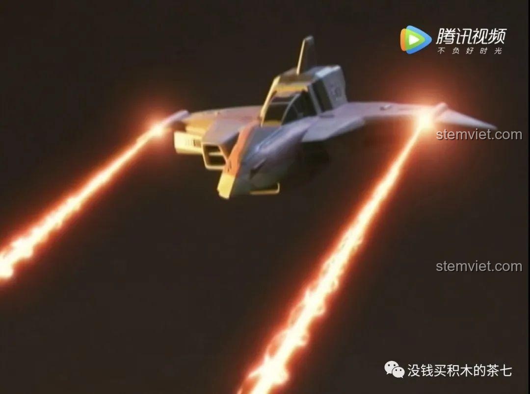 Chi tiết tên lửa Spacium trên mô hình Sembo 108593 GUYS Wing ở chế độ Meteor Mode