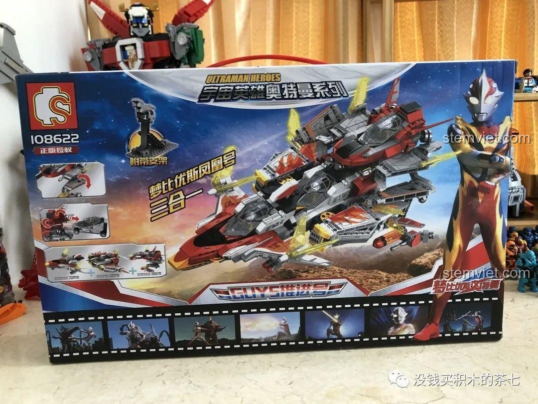 Hộp đồ chơi lắp ráp Sembo 108622 Máy Bay Chiến Đấu GUYS Thrust - Ultraman Heroes