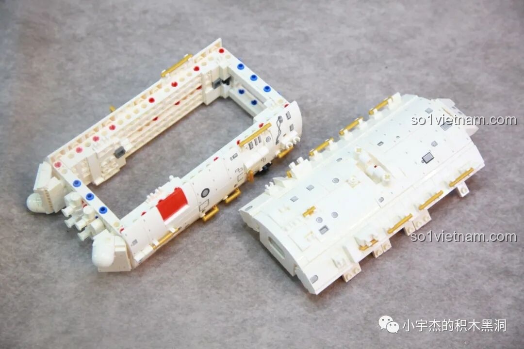 Khoang lõi Thiên Hòa được tách thành hai phần, hiển thị cấu trúc bên trong và bên ngoài của bộ lắp ráp SEMBO 203337.