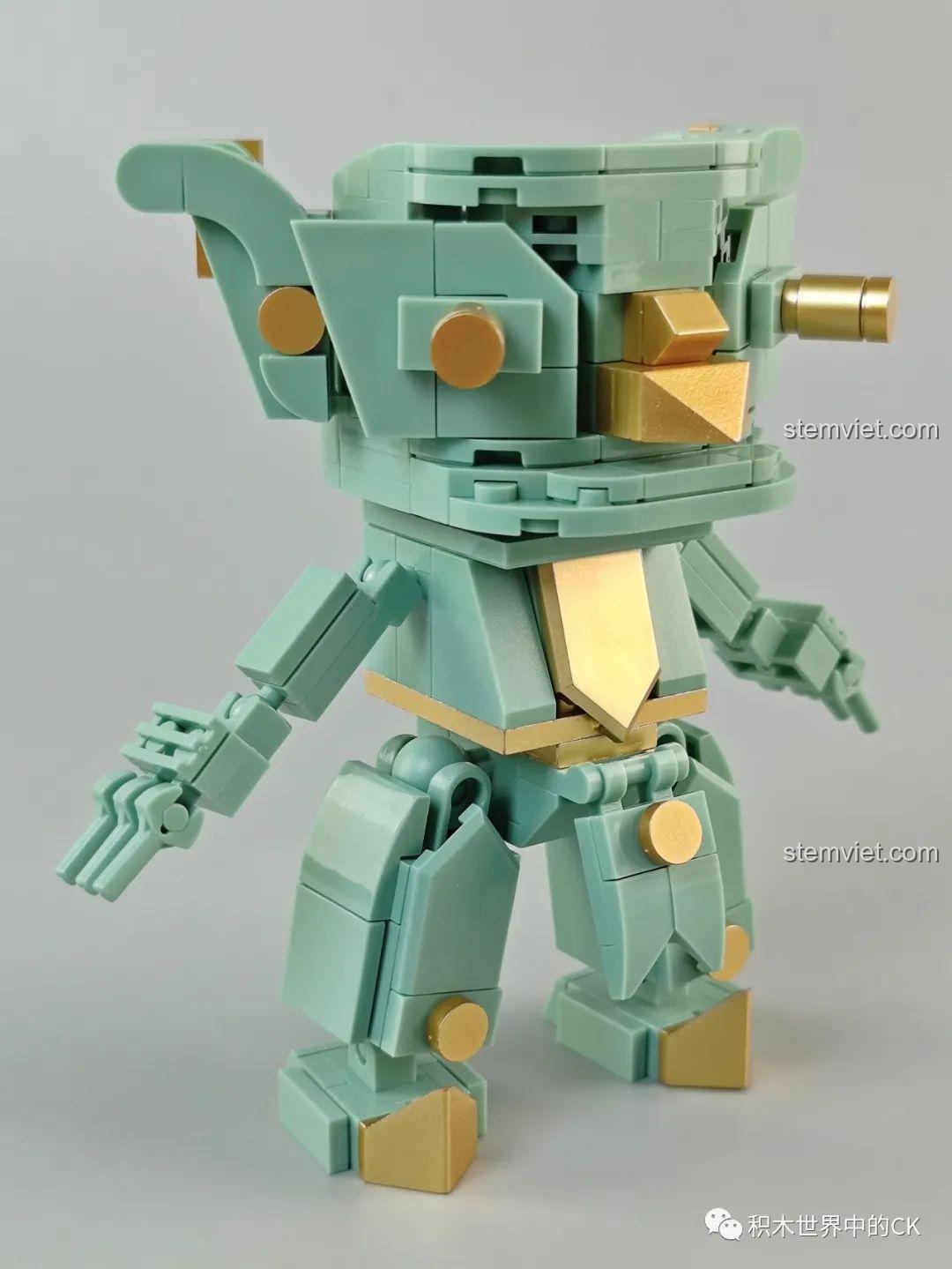 Cận cảnh khuôn mặt và đôi mắt lồi của Tượng Người Mắt Xa Sembo 601167, chi tiết tinh xảo.