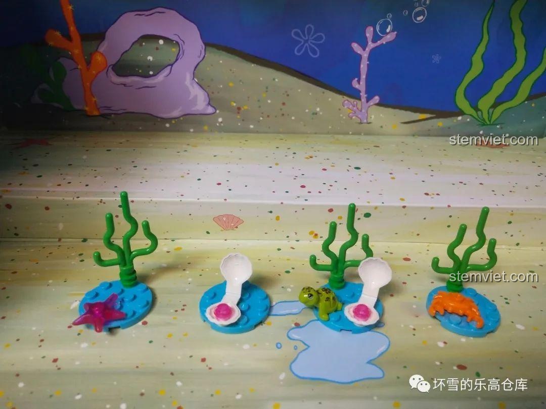 Mắt của Plankton phát sáng trong bộ lắp ráp Sembo 612211 Gia đình SpongeBob.