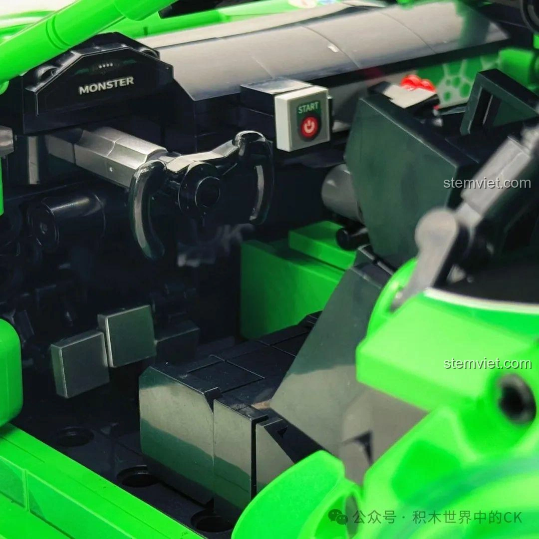 Cửa xe của mô hình Sembo 715019 Xe Porsche Bá Vương Long Điều Khiển Từ Xa có thể mở ra đóng vào.