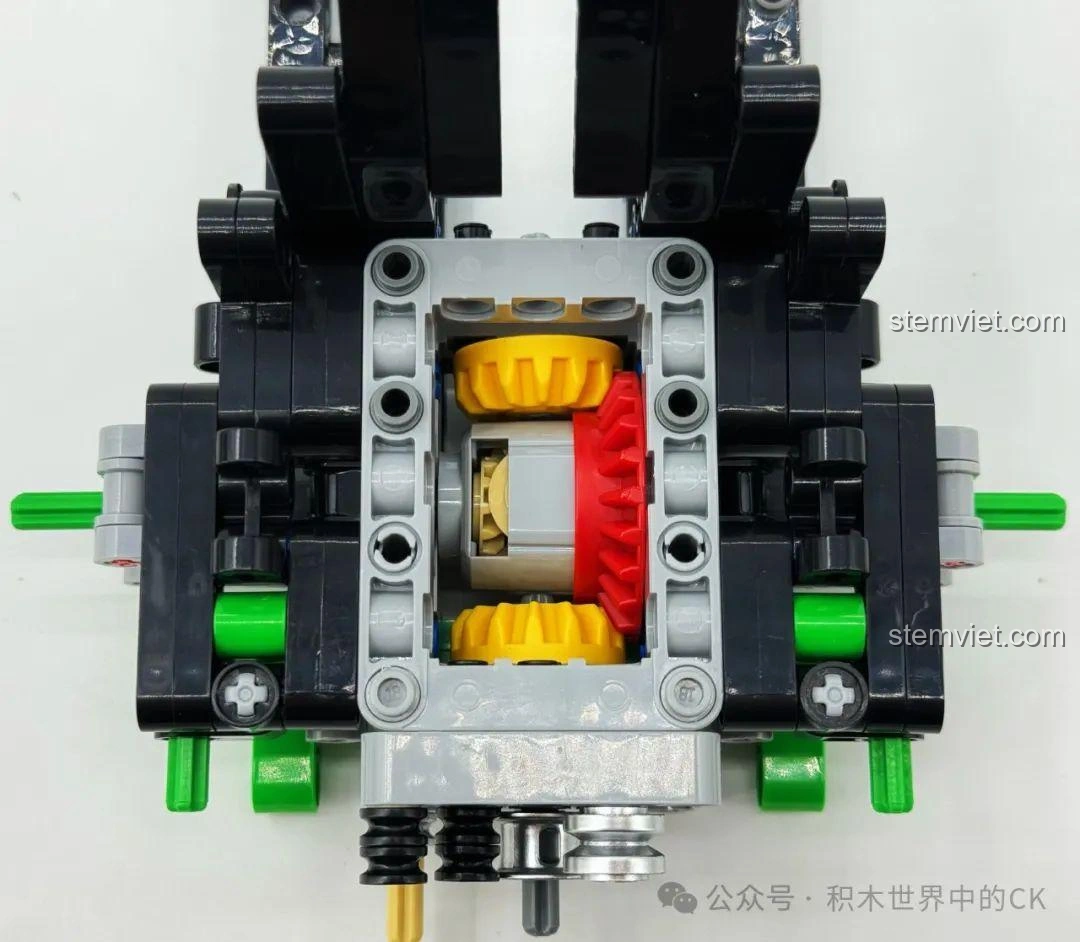 Quá trình lắp ráp khung gầm và hộp số của bộ lắp ráp Sembo 715019 Siêu xe Porsche Bá Vương Long.