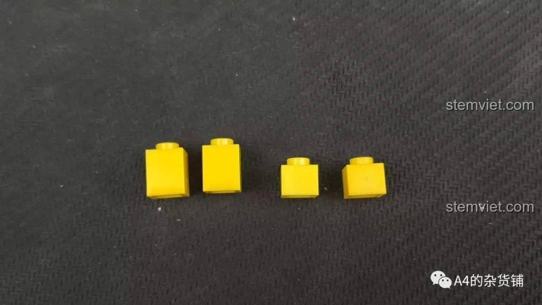 Cận cảnh các mảnh ghép 1x1 cao không theo tiêu chuẩn LEGO® trong bộ Sluban M38-B0663A Xe Địa Hình Conqueror, cho thấy sự đa dạng trong thiết kế.