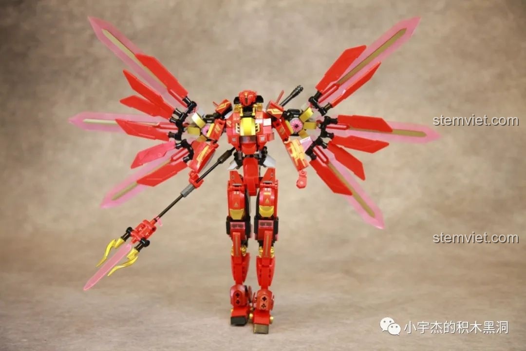 Khả năng điều chỉnh chân trước và sau của Robot Cơ Giáp Quang Kích Athena, cho phép tạo nhiều tư thế đứng và di chuyển khác nhau.