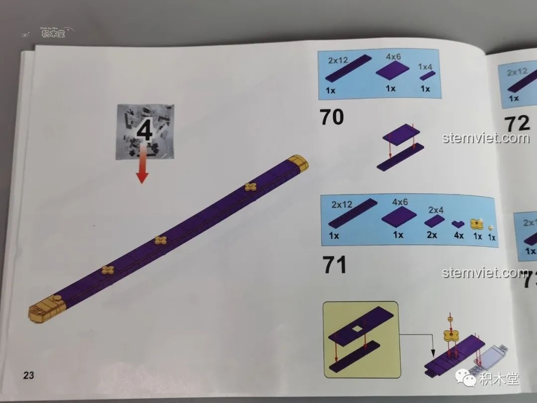 Hướng dẫn lắp ráp phần bao kiếm của Thanh kiếm Enma của Zoro TEC Creators 1502.