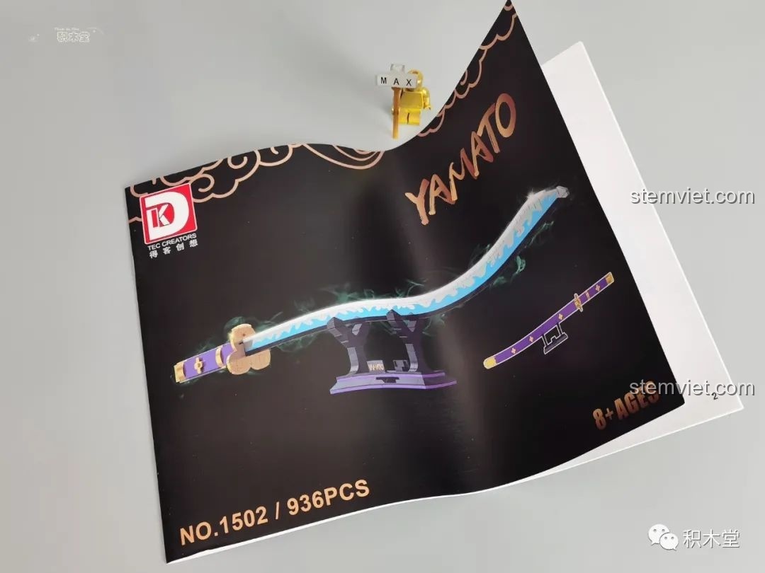 Sách hướng dẫn lắp ráp chi tiết cho bộ Thanh kiếm Enma của Zoro TEC Creators 1502, rõ ràng và dễ hiểu.