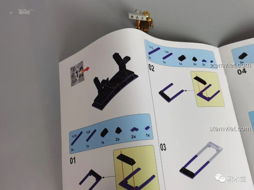 Một trang trong sách hướng dẫn lắp ráp Thanh kiếm Enma của Zoro TEC Creators 1502, hiển thị các bước chi tiết.