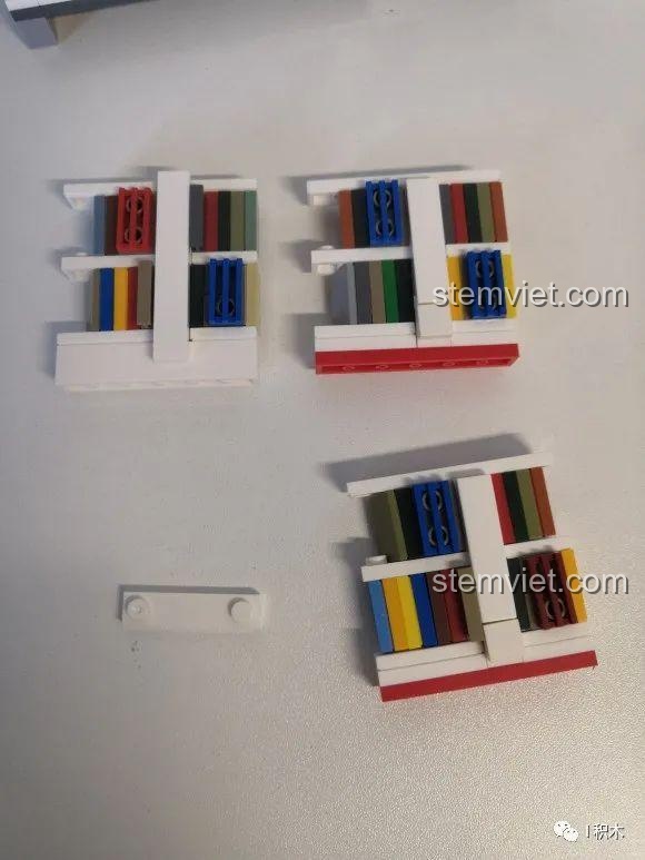 Mô hình Thư viện Hiện đại hoàn chỉnh từ góc nhìn bên.