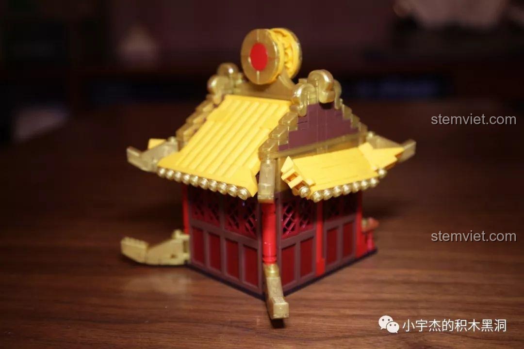 Review XINGBAO XB-25002 Thuyền Rồng Hoàng Gia, mô hình nhìn từ góc bên, toàn bộ chiều dài.