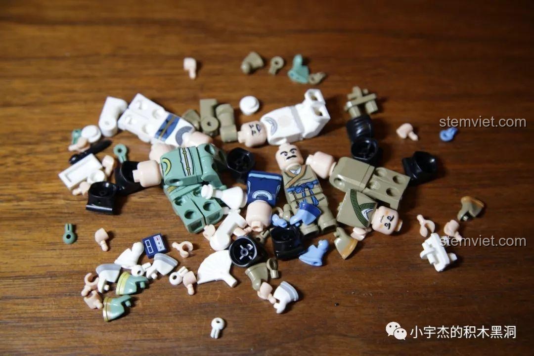 Review XINGBAO XB-25002 Thuyền Rồng Hoàng Gia, mô hình nhìn từ góc bên, toàn bộ chiều dài.