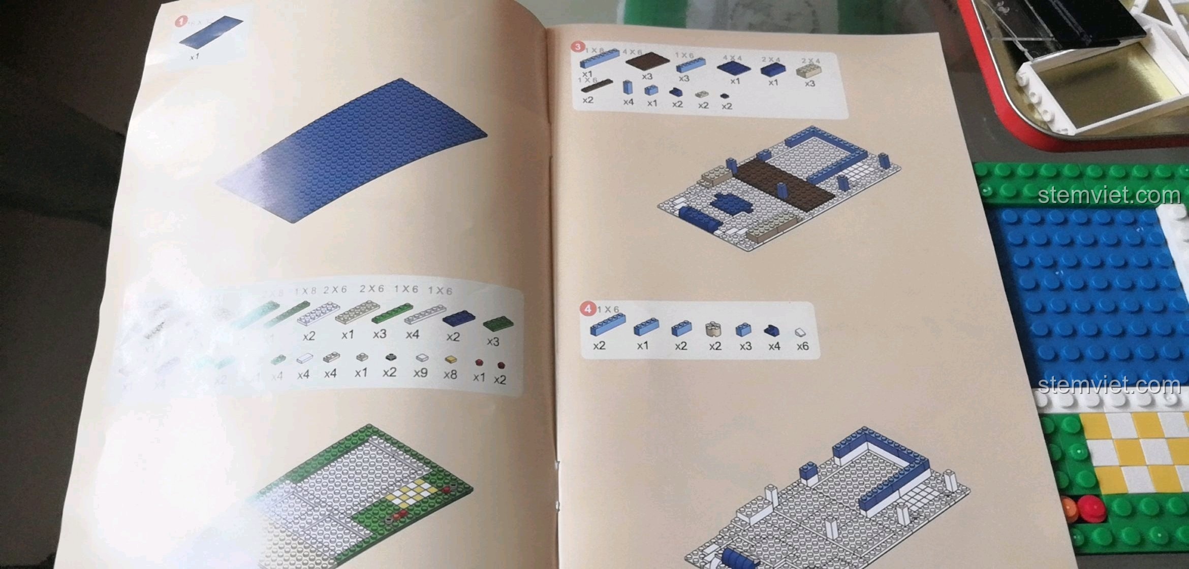 Trang sách hướng dẫn lắp ráp WANGE 3310 với các bước chi tiết và hình ảnh minh họa rõ ràng.