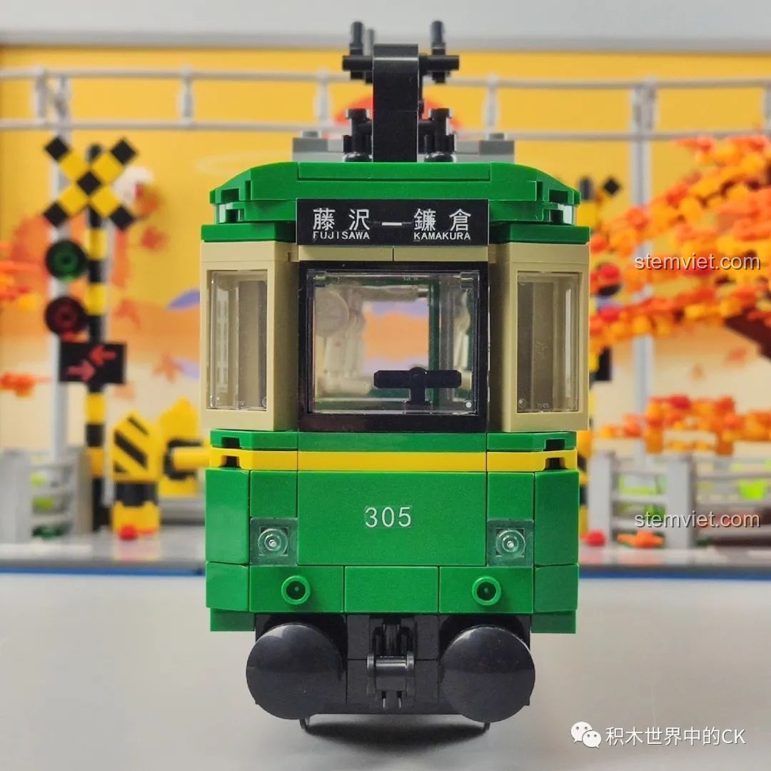 Góc nhìn từ trên cao của mô hình Wekki 506000 Đoàn Tàu Kamakura Bốn Mùa cảnh mùa thu.