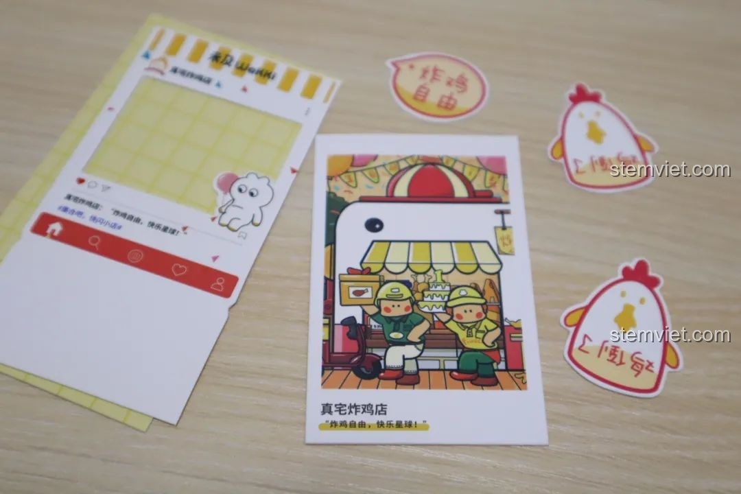 Phần mái của cửa hàng gà rán Wekki So Good Little Shop Series 2 được lắp đặt, tạo hình mũ bóng chày.