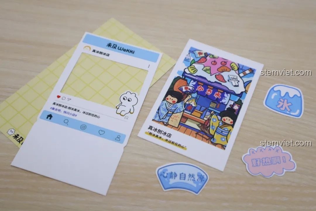 Quá trình lắp ráp phần đế của cửa hàng刨冰 trong bộ lắp ráp Wekki So Good Little Shop Series 2.