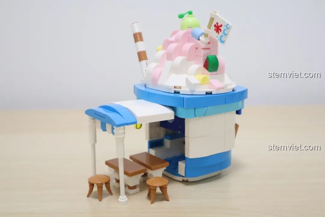 Hộp bộ lắp ráp Wekki So Good Little Shop Series 2 cửa hàng果冻 (thạch) với thiết kế hình hộp thạch đáng yêu.