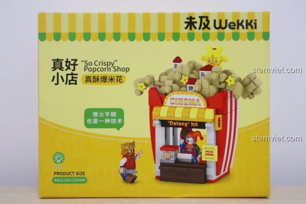 Hộp bộ lắp ráp Wekki So Good Little Shop Series 2 cửa hàng bỏng ngô với thiết kế độc đáo, thu hút mọi ánh nhìn.