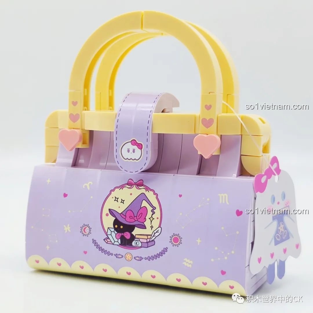 Đánh giá chi tiết túi xách Wekki 516910, góc nhìn tổng thể cho thấy thiết kế quai đôi và các chi tiết trang trí.