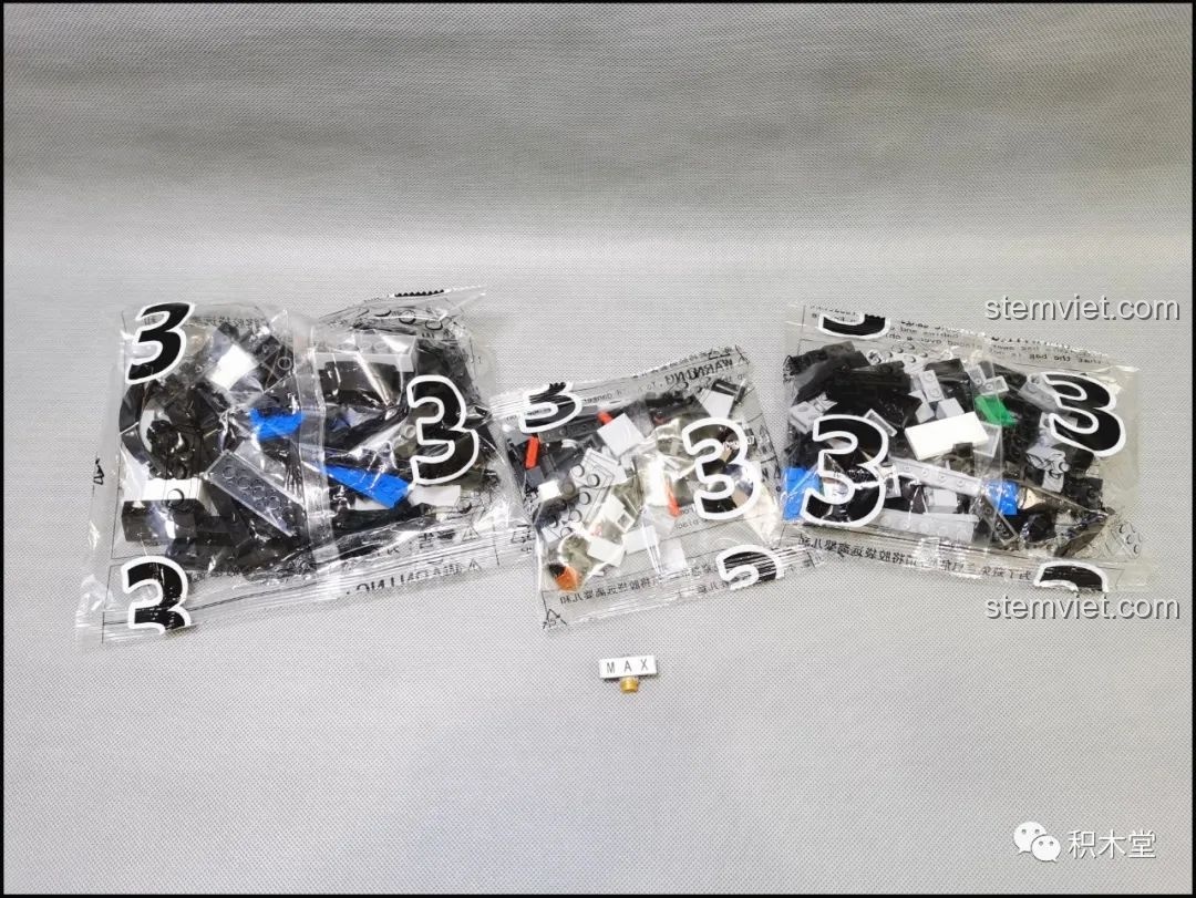 Các túi mảnh ghép số 3 của bộ lắp ghép ShineYU YC QC007.