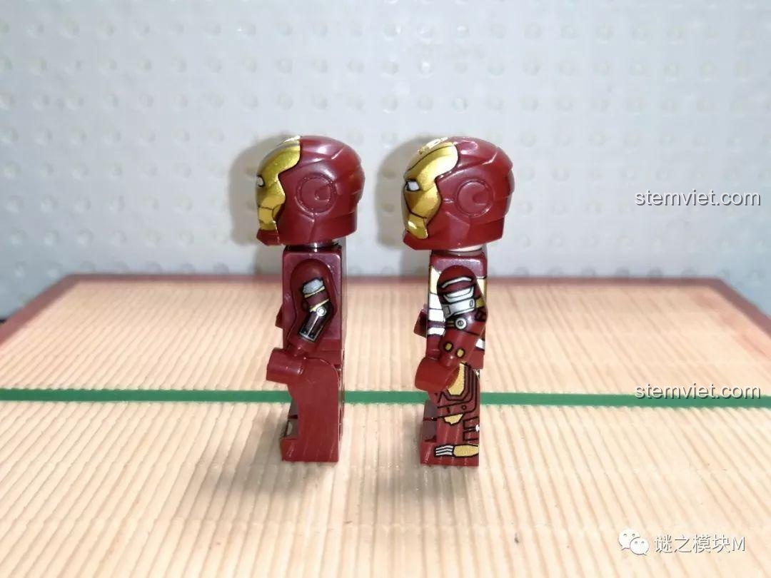 Minifigure Người Sắt Mark 17 trong bộ XINH X0267, với giáp ngoài.