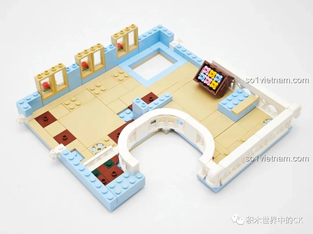 Nền tầng 2 của ZHEGAO DZ6120 Cửa hàng cây mọng nước đang được xây dựng, chuẩn bị cho các chi tiết kiến trúc tiếp theo.