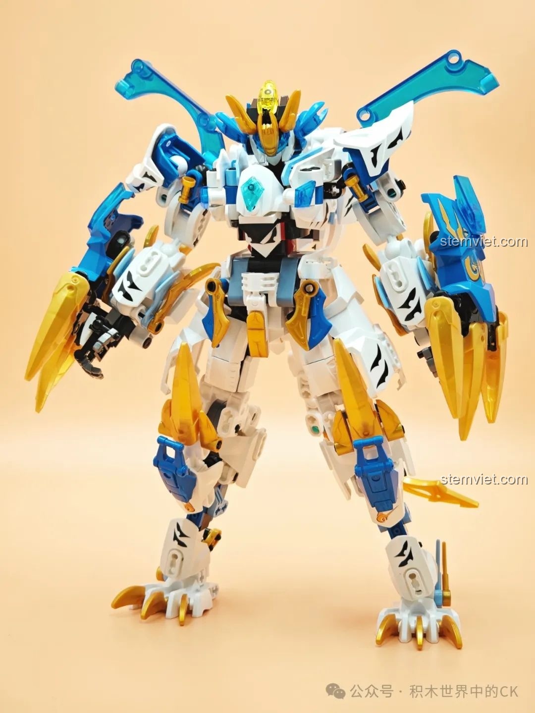 Mô hình Robot Mecha Bạch Hổ F5-A0002 hoàn chỉnh, với bộ móng vuốt sắc bén và thiết kế mạnh mẽ.