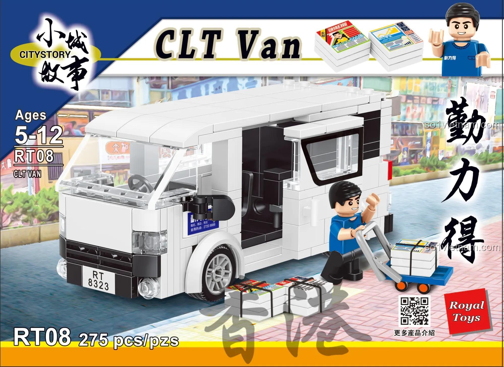 Hộp đồ chơi lắp ráp Royal Toys RT08 Xe tải giao hàng CLT, món quà sinh nhật ý nghĩa cho bé trai.