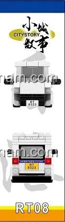 Thiết kế mặt trước và sau của xe giao vận CLT Royal Toys RT08, chi tiết sắc nét.