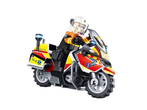 Mô hình đồ chơi lắp ráp Royal Toys RT49 Xe Mô tô Cứu thương với nhân viên y tế, phù hợp cho con trai 6 tuổi, giá rẻ.