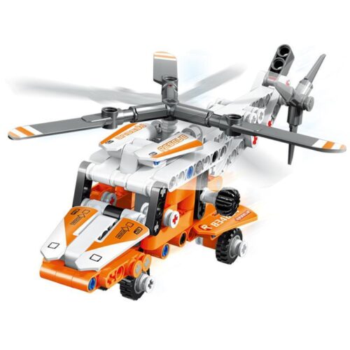 Mô hình chính diện của bộ lắp ráp Trực thăng cứu hộ Ruizhi Feng 834, một món đồ chơi mô hình hấp dẫn cho con trai 6 tuổi.