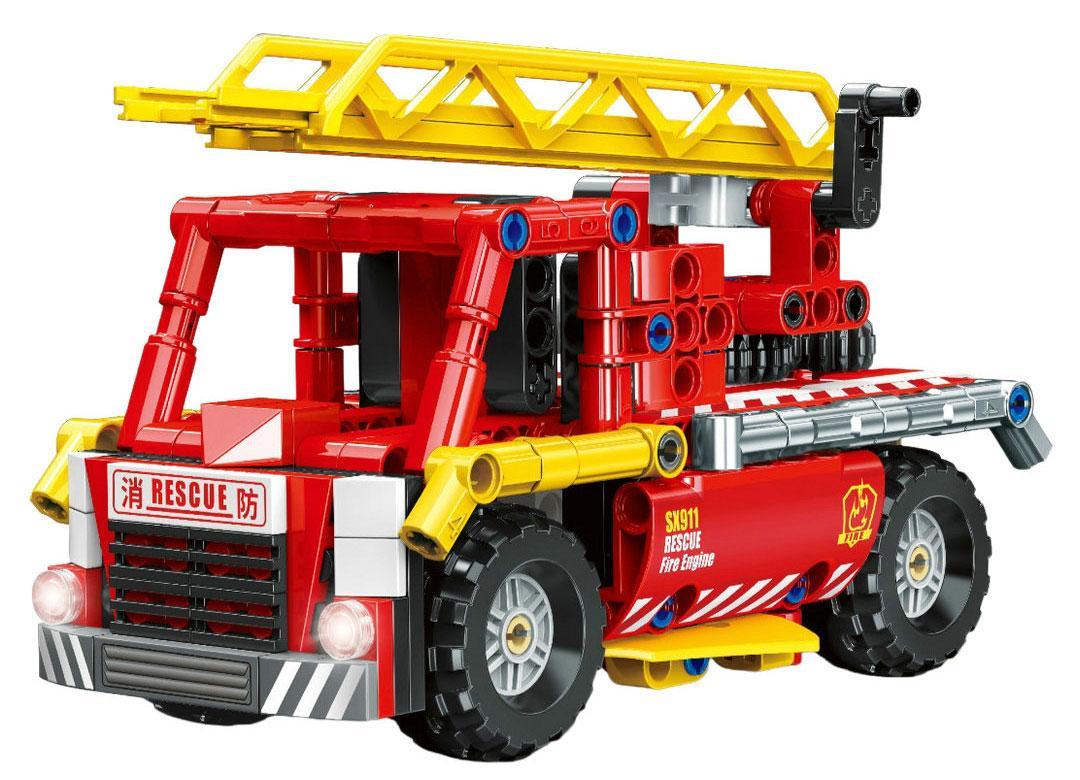 Hộp bộ lắp ráp Xe Cứu Hỏa Thang Nâng Ruizhi Feng 851, gồm 232 chi tiết, quà tặng ý nghĩa cho bé trai. Tương thích LEGO® Technic.