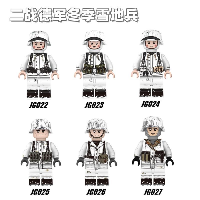 Bộ đồ chơi RuiZhi JG025 Minifigure Lính Đức Mùa Đông Thế Chiến II chất lượng cao, phù hợp cho bé trai 8 tuổi, giá tốt.